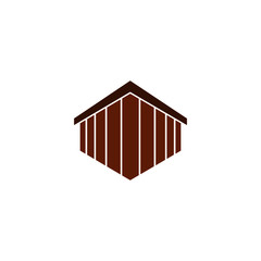 Wooden house Barn icon isolated on white background