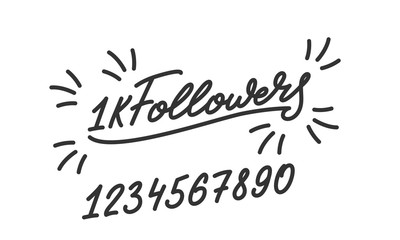 Followers. Template for social media. Followers lettering calligraphy