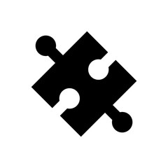 Puzzle piece icon. Solution sign. Line icon design for business concept.