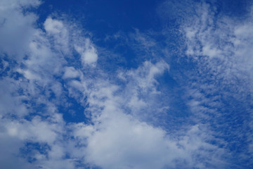 The vast blue sky and clouds sky