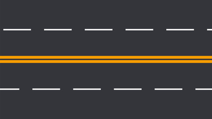 Straight road. Modern asphalt road for cars. Road asphalt straight seamless, highway street for transportation illustration
