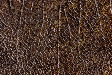 Brown creased leather textured background