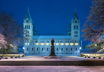 Four tower cathedral in Pecs, Hungary