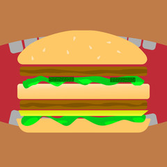 Burger mit Mund