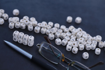 Legal concept. The procedure for writing the last will. Papers with testament on the table. Registration of the last will and testament.