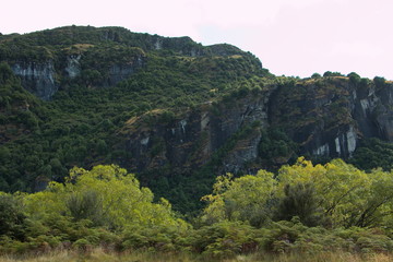 Viewing point at Diamond Lake near Wanaka in Otago on South Island of New Zealand
