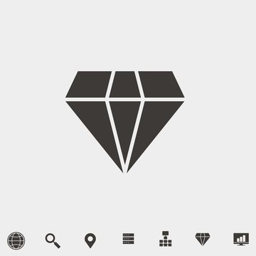 diamond icon vector illustration and symbol for website and graphic design