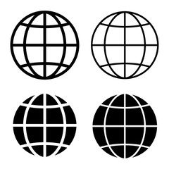 world set international earth globe icon vector illustration