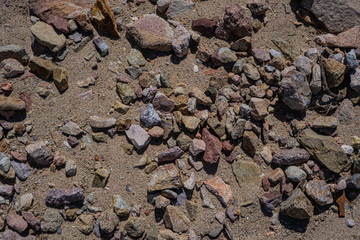 Sand and Rocks on the Desert Floor