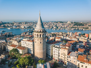 Fototapeta na wymiar Galata tower. Istanbul aerial view
