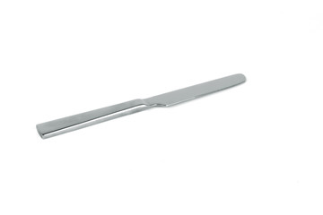 Silver cutlery knife isolated on white background