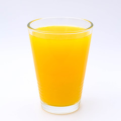 glass of orange juice isolated