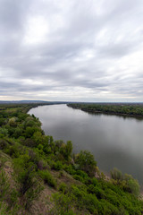 River Danube view from a cliff in Erd, Hungary