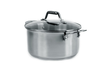 metal pan isolated on white background