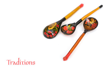 Traditional Russian national wooden painted (so-called 