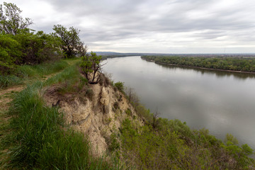 River Danube view from a cliff in Erd, Hungary