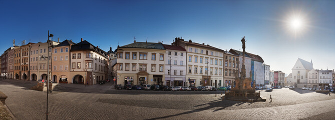 Naklejka premium Olomouc - baroque pearl in Czech Republic - Street scene on the Downer square