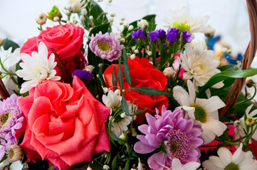 composition of a bouquet of flowers