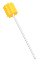 スポンジブラシのイラスト_黄色