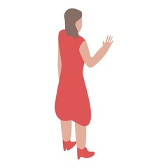 Lesbian woman icon. Isometric of lesbian woman vector icon for web design isolated on white background