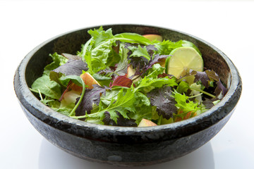 Vegetarian favorite, continental breakfast lettuce salad with diverse vegetables