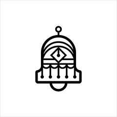 Bell Icon, Idiophone Percussion Instrument When Struck Vibrates In A Single Strike Tone