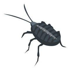 Biology cockroach icon. Isometric of biology cockroach vector icon for web design isolated on white background