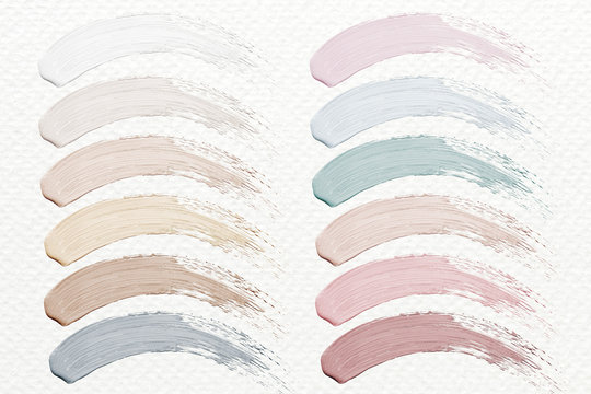 Pastel paint brush strokes