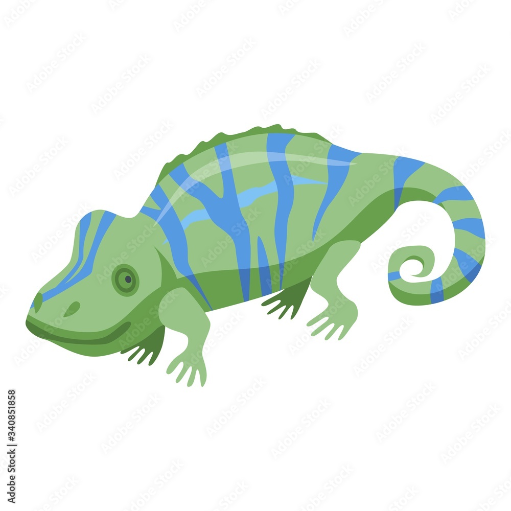 Poster chameleon icon. isometric of chameleon vector icon for web design isolated on white background