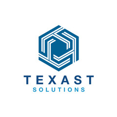 letter t hexagon cube box, logo T T Creative Abstract .