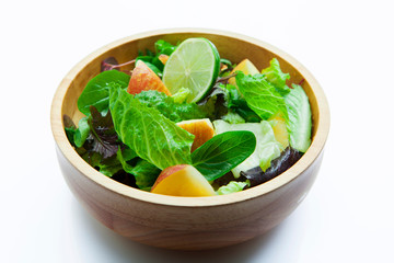 Vegetarian favorite, continental breakfast lettuce salad with diverse vegetables