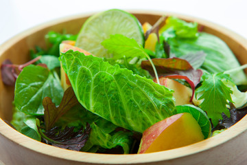 Vegetarian favorite, continental breakfast lettuce salad with diverse vegetables