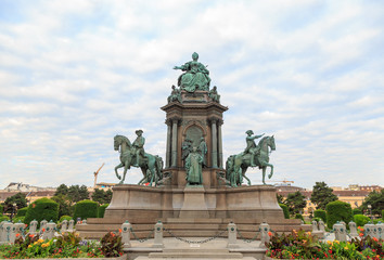 Vienna, Austria. Maria Theresa Monument, Archduke of Austria and Empress of the Holy Roman Empire....