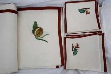 Tovaglia di lino vintage