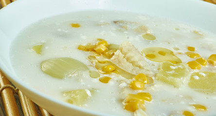 Haddock  sweetcorn soup
