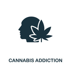 Cannabis icon. Simple illustration from addiction collection. Creative Cannabis icon for web design, templates, infographics and more