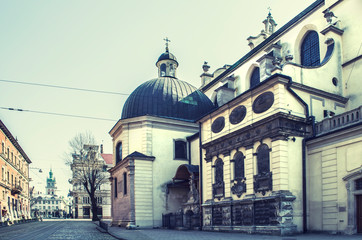 Lviv Cathedral. Lviv is a UNESCO cultural heritage.