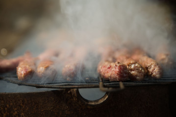 Kebab grill isolated. 
