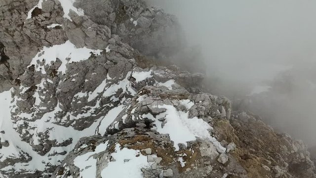 italian mountain Grignetta in the north of italy, aerial landscape view