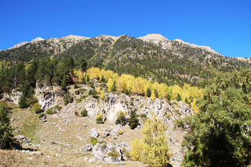 mountain landscape with blue sky
