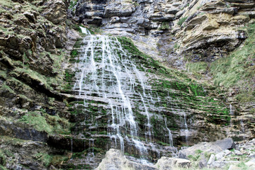 waterfall in the mountains