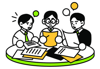 business people in office vector