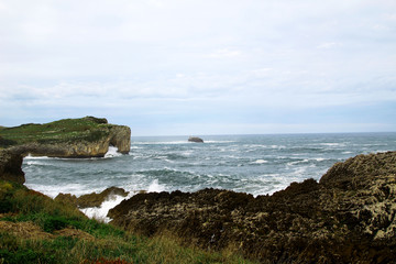 rocky coast of the sea