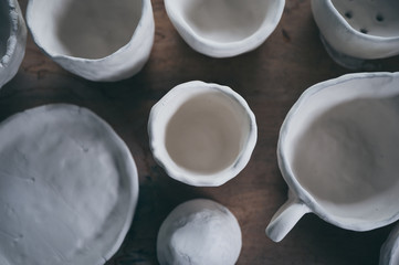 process of clay ceramic pot, handcraft to make ceramic from clay