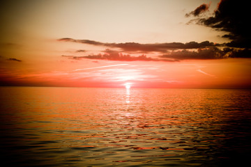 Fototapeta premium Coucher de Soleil sur Sanibel 