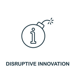 Distruptive Innovation icon from fintech collection. Simple line Distruptive Innovation icon for templates, web design and infographics