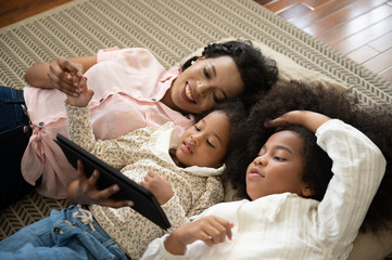 Big family with many generation meeting at home. Grandmother Grandfather Father Mother and Children...