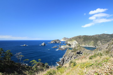 南伊豆町　ユウスゲ公園から見たあいあい岬