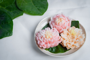 Flower-shaped jelly. Thai Style Jelly 