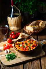 Rustic giant beans with fresh tomato sauce